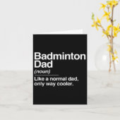 Carte Définition de papa de badminton Normal seulement p (Fleur jaune)