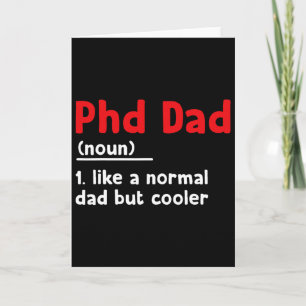 Carte Définition de papa PhD Sarcasme Drôle de remise de