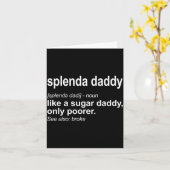 Carte Définition de Papa Splenda Papa Drôle  (Fleur jaune)
