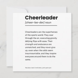 Carte Définition de pom-pom girl, Merci cheerleader