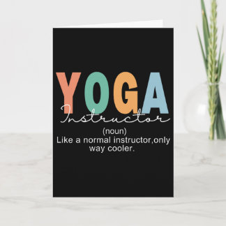 Carte Définition de professeur de yoga Normal seulement 