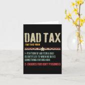 Carte Définition de taxe papa sarcastique drôle fête des (Fleur jaune)