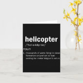 Carte Définition d'hélicoptère drôle pilote conception a (Fleur jaune)