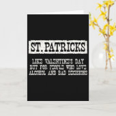 Carte Définition drôle de boisson de la Saint-Patrick (Fleur jaune)