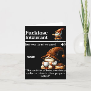 Carte Définition drôle de café gnome intolérant au forto