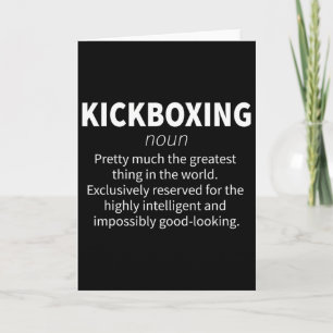 Carte Définition drôle de kickboxing Cadeau de fitness k