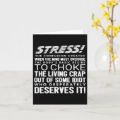 Carte Définition drôle du stress  (Fleur jaune)