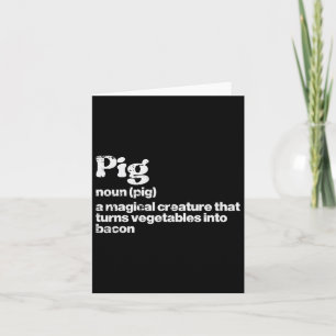 Carte Définition Du Cochon Bycon Funny Bbq Byrbecue Gril