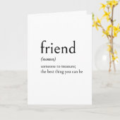 Carte Définition du dictionnaire d'un ami (Fleur jaune)