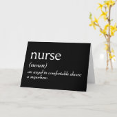 Carte Définition du dictionnaire pour INFIRMIÈRE (Fleur jaune)
