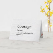 Carte Définition du dictionnaire pour le COURAGE (Fleur jaune)