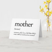 Carte Définition du dictionnaire pour MÈRE (Fleur jaune)