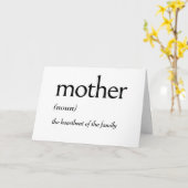 Carte Définition du dictionnaire pour MÈRE (Fleur jaune)
