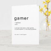 Carte Définition du gamer (Fleur jaune)
