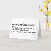 Carte Définition du marathon Félicitations (Fleur jaune)
