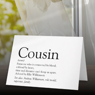 Carte Définition du meilleur cousin au monde