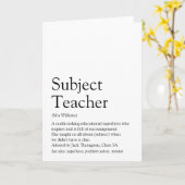 Carte Définition du meilleur professeur du monde (Fleur jaune)