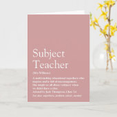 Carte Définition du meilleur professeur du monde (Fleur jaune)