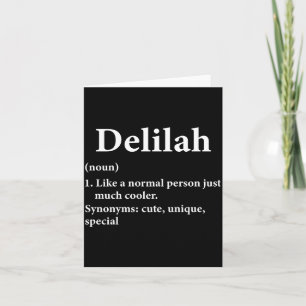 Carte Définition du nom Delilah