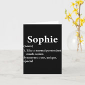 Carte Définition du nom Sophie Drôle D (Fleur jaune)