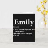 Carte Définition du prénom Emily Drôle D  (Fleur jaune)