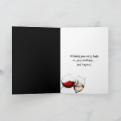 Carte Définition du vin pour l'anniversaire (Intérieur)