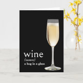 Carte Définition du vin pour l'anniversaire (Fleur jaune)