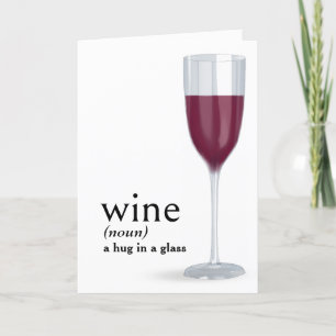 Carte Définition du vin pour l'anniversaire du dictionna