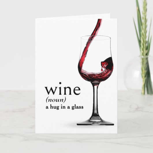 Carte Définition du vin pour l'anniversaire du dictionna (Devant)