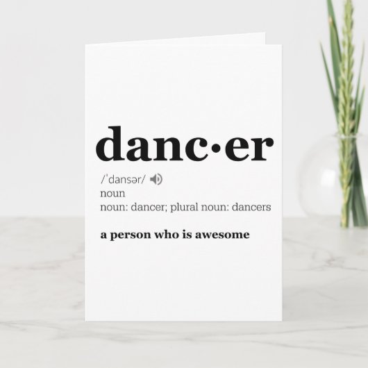 Carte Définition d'un danseur (Devant)