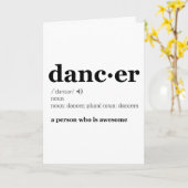 Carte Définition d'un danseur (Fleur jaune)