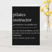 Carte Définition d'un professeur de Pilates drôle Profes (Fleur jaune)