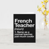 Carte Définition Enseignant Français S'Amuser Retour À L (Fleur jaune)