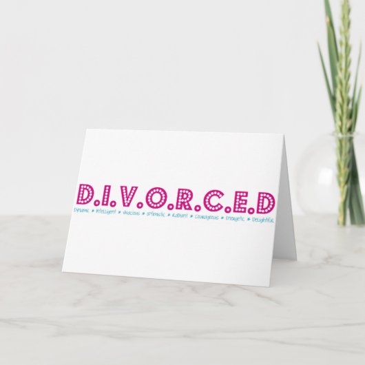 Carte Définition féminine du divorce (Devant)