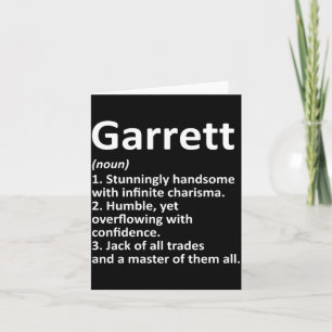 Carte Définition Garrett Nom Personnalisé Drôle