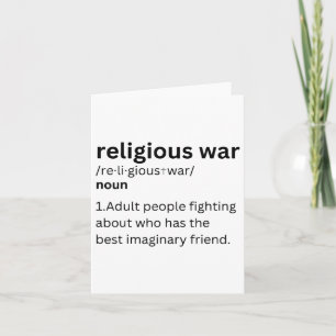 Carte Définition religieuse de la guerre Aldult People C