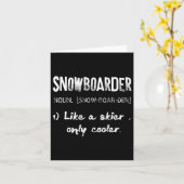 Carte Définition Snowboard Comme Skier Seulement Glacièr (Fleur jaune)