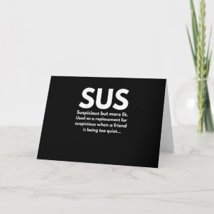 Carte Définition Sus Ami Suspect Comportement Sus