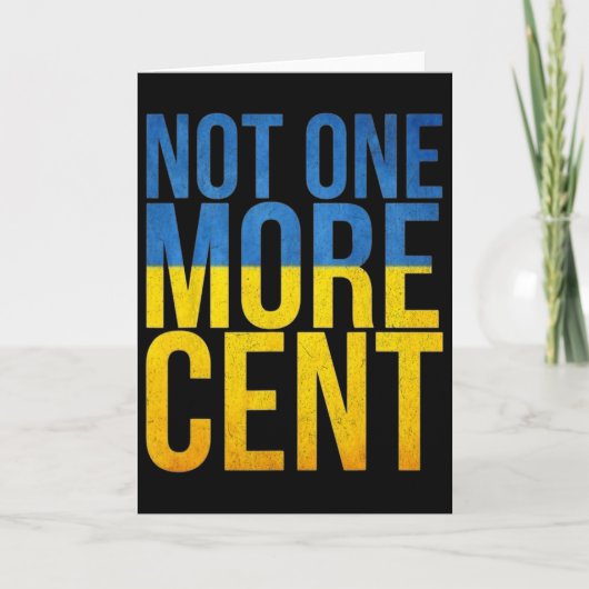 Carte Défund Ukraine Pas un centime de plus Drapeau ukra (Devant)