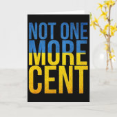 Carte Défund Ukraine Pas un centime de plus Drapeau ukra (Fleur jaune)