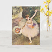 Carte Degas Ballerina avec Bouquet de fleurs (Fleur jaune)