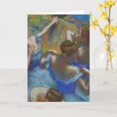 Carte Degas Blue Dancers Pastel Fine Art Masterpiece (Fleur jaune)