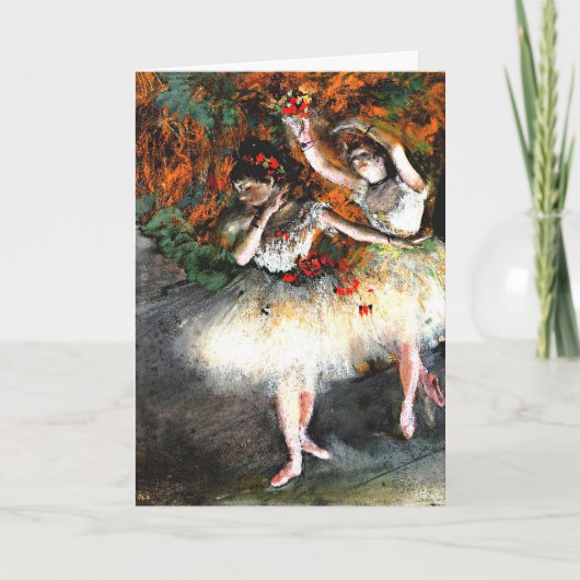 Carte Degas - Deux danseurs entrent sur scène (Devant)