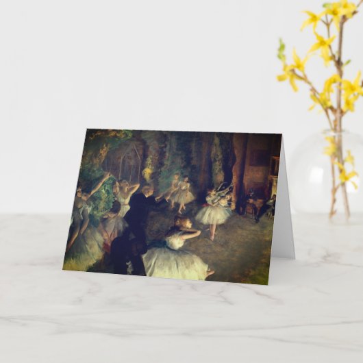 Carte Degas' La répétition du ballet sur scène : (Fleur jaune)