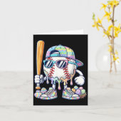 Carte Dégoulinade de baseball pour garçons Dégoulinade d (Fleur jaune)