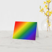 Carte Dégradé Arc-en-ciel Rayé (Fleur jaune)