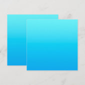 Carte dégradé de couleur bleu (Devant / Derrière)