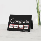 Carte Degré DVM - NOM PERSONNALISÉ Félicitations - (Dos)