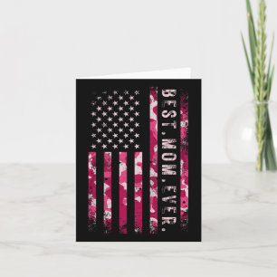 Carte Déguisement camouflage rose Meilleure maman Maman