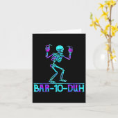 Carte Déguisement de boisson squelette Halloween Rtender (Fleur jaune)